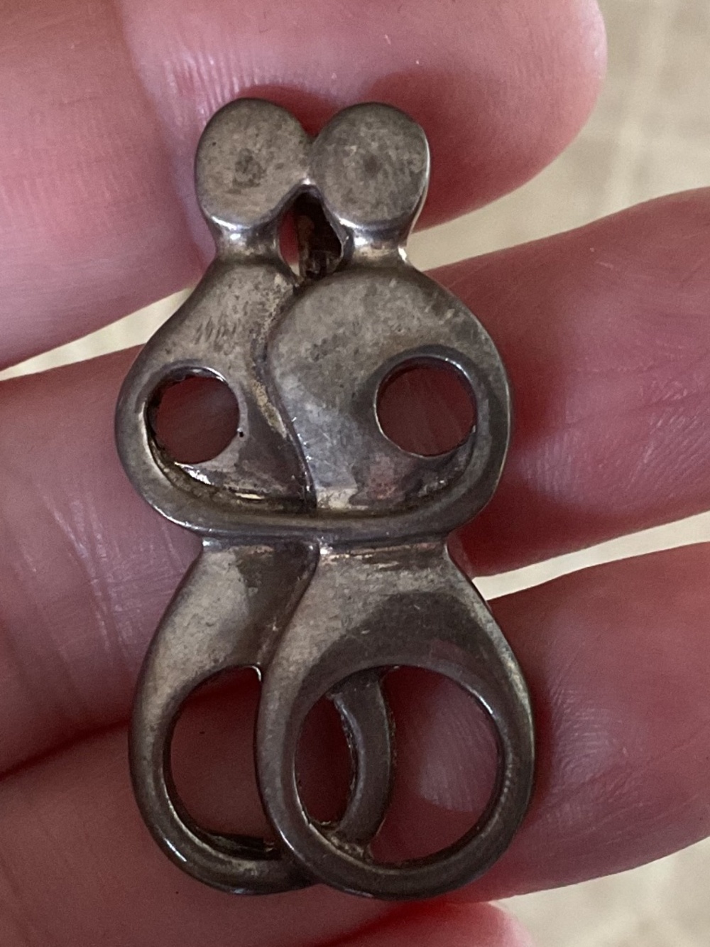 Vintage Silver 925 Hand Made Greek Ancient design Unique Pendant